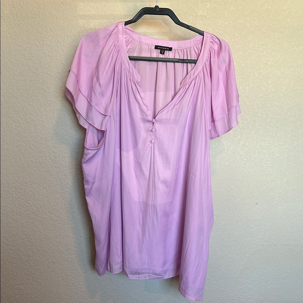 Skies Are Blue Lavender Blouse